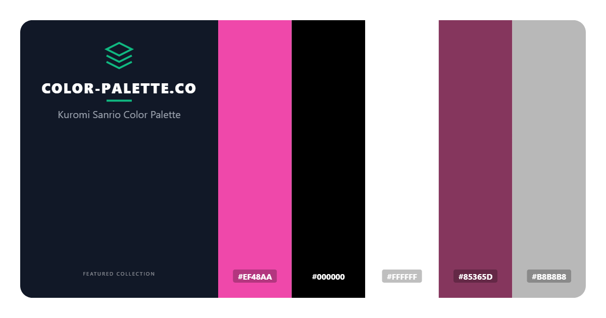 Kuromi Sanrio Color Palette