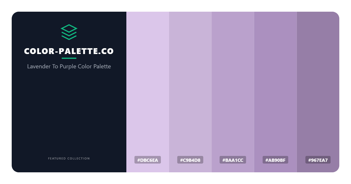 Lavender To Purple Color Palette