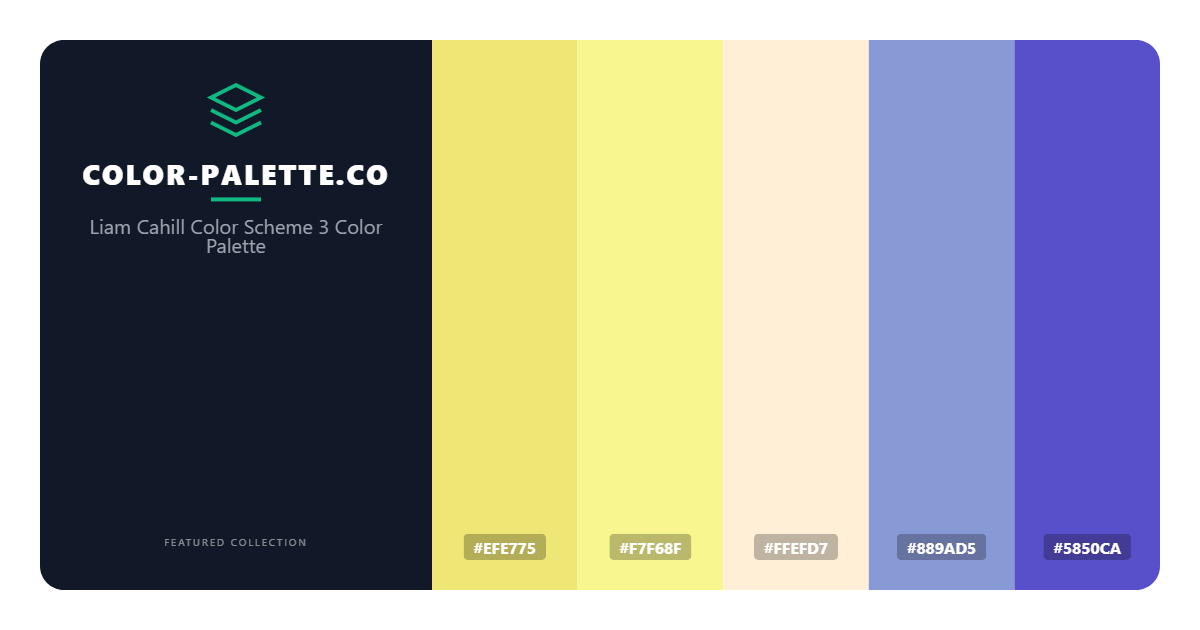 Liam Cahill Color Scheme 3 Color Palette