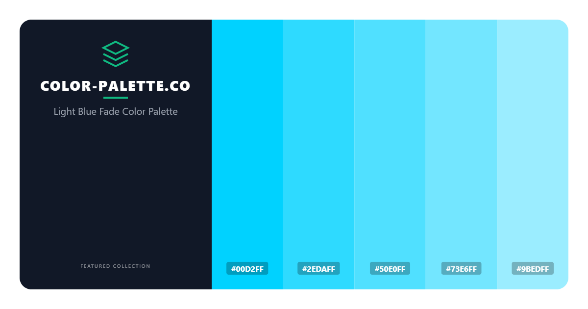 Light Blue Fade Color Palette