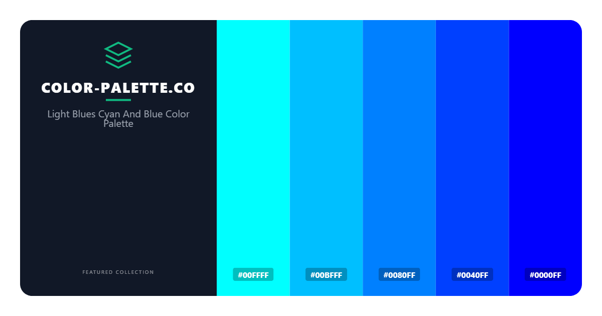 Light Blues Cyan And Blue Color Palette
