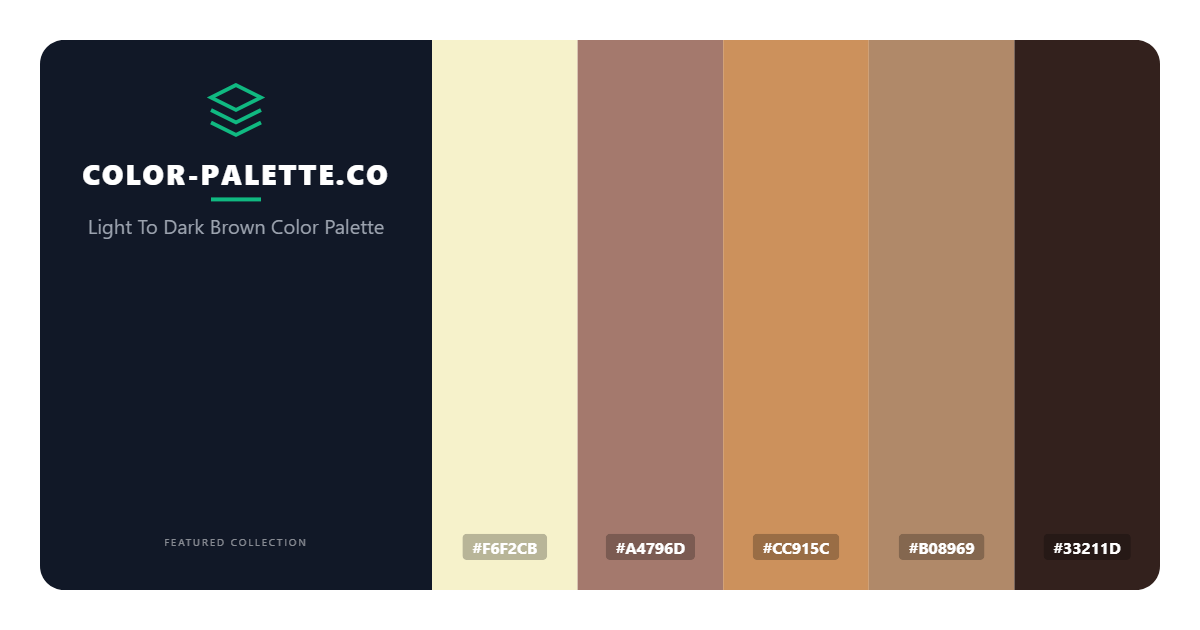 Light To Dark Brown Color Palette