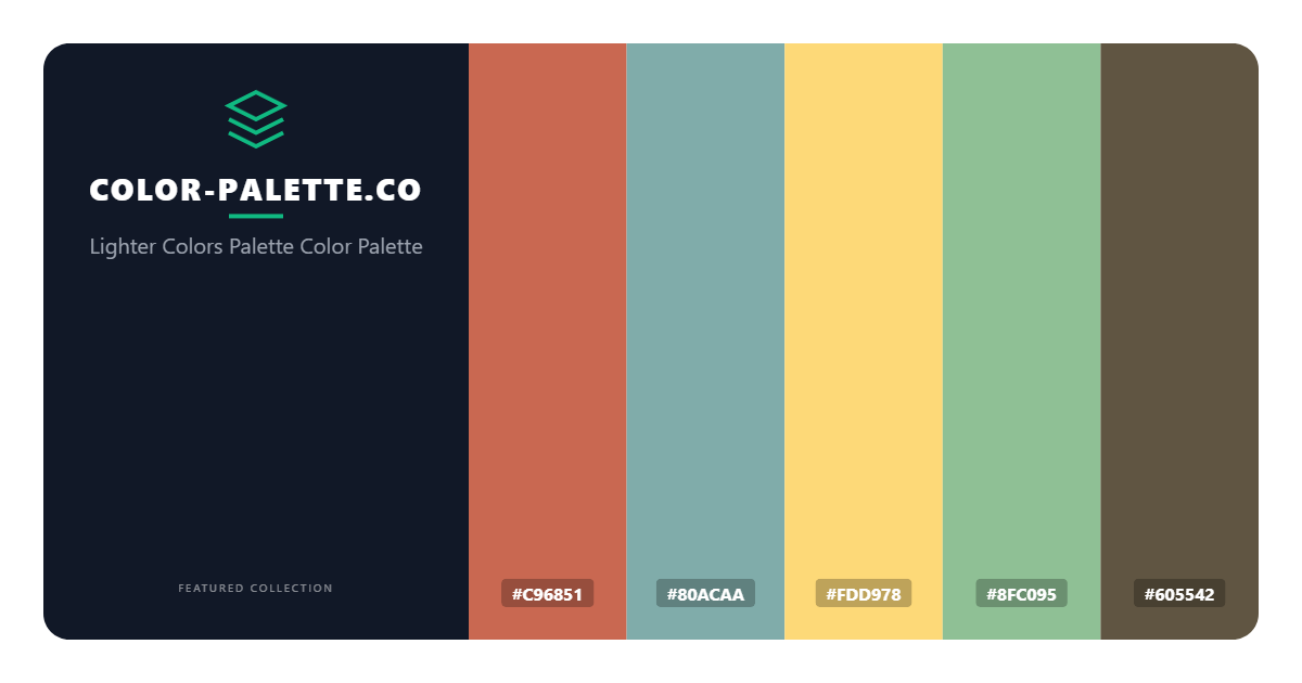 Lighter Colors Palette Color Palette