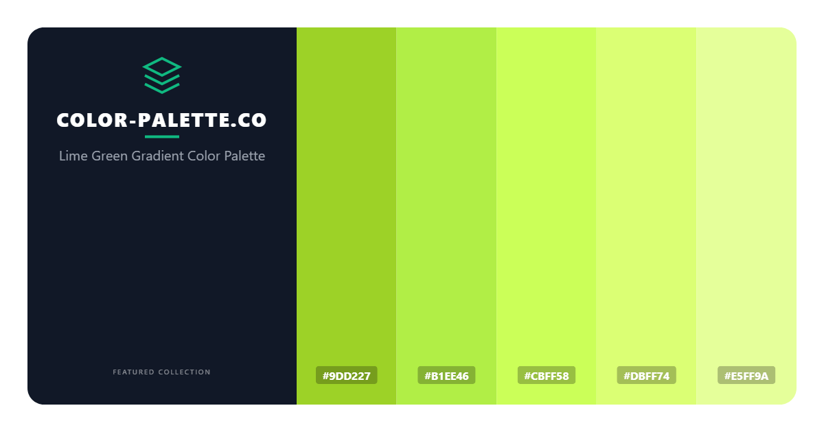 Lime Green Gradient Color Palette