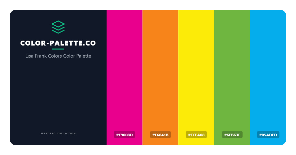 Lisa Frank Colors Color Palette