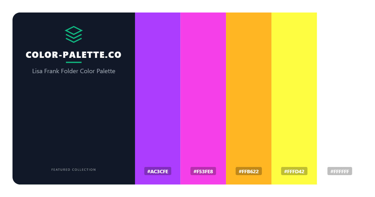 Lisa Frank Folder Color Palette