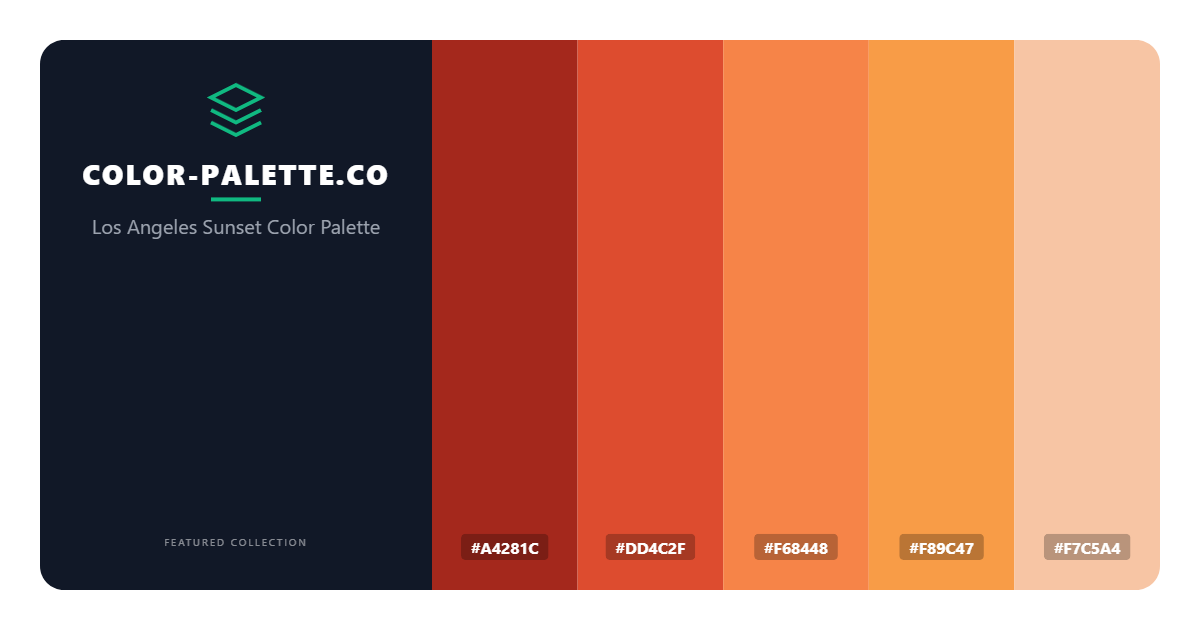 Los Angeles Sunset Color Palette