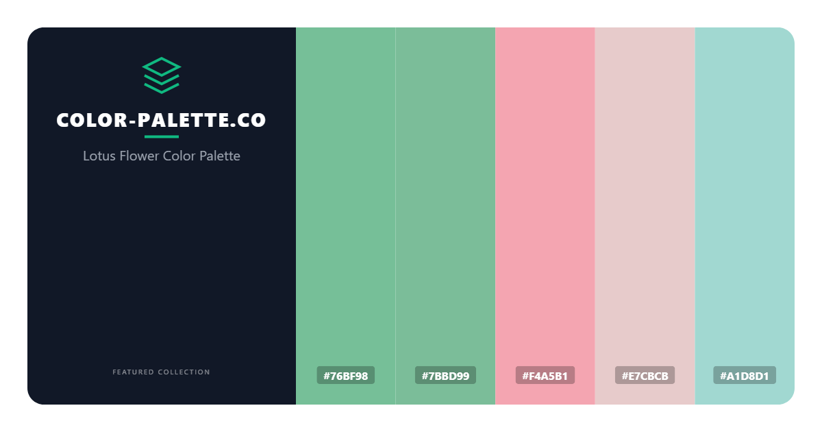 Lotus Flower Color Palette
