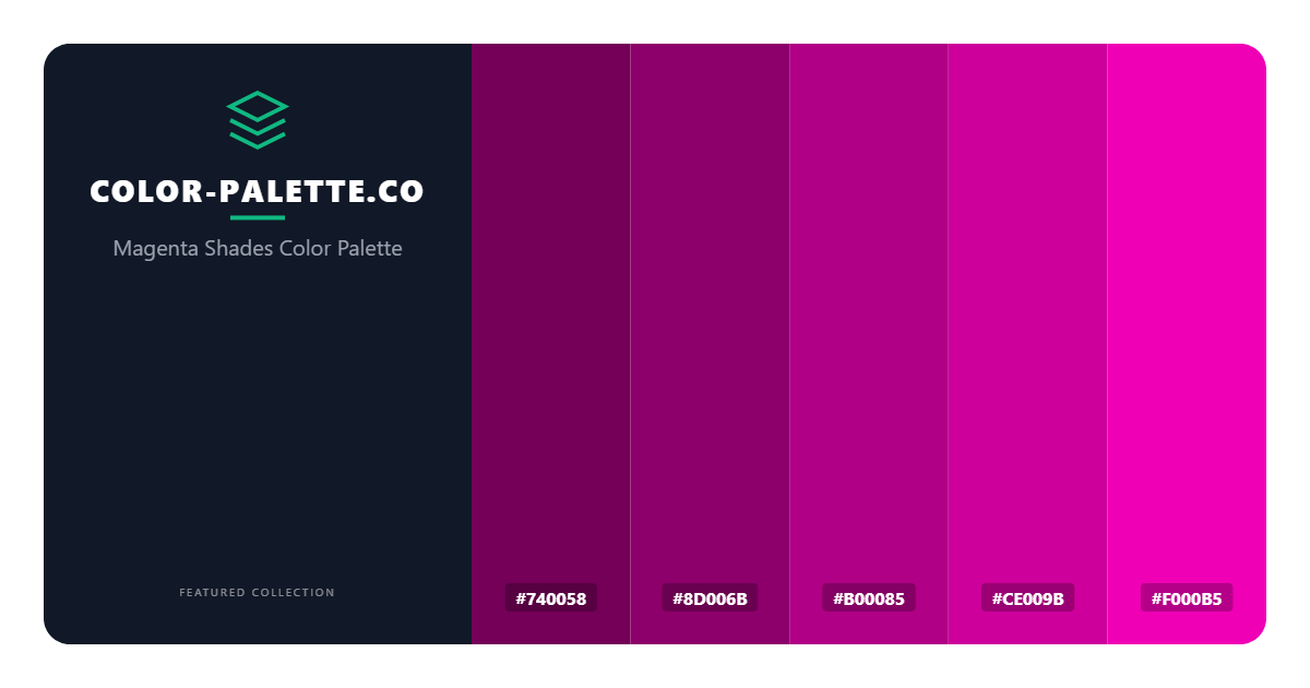 Magenta Shades Color Palette
