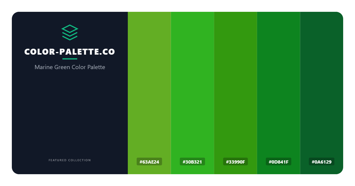 Marine Green Color Palette