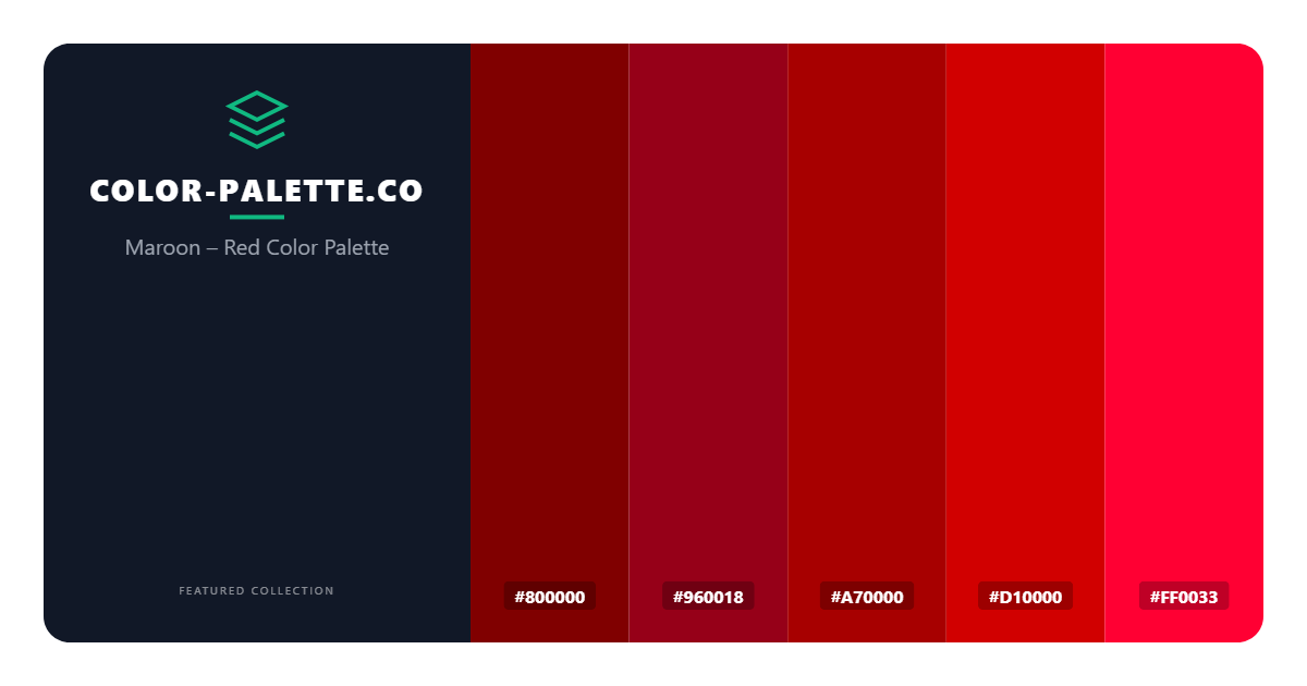 Maroon – Red Color Palette