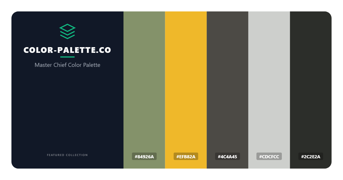 Master Chief Color Palette