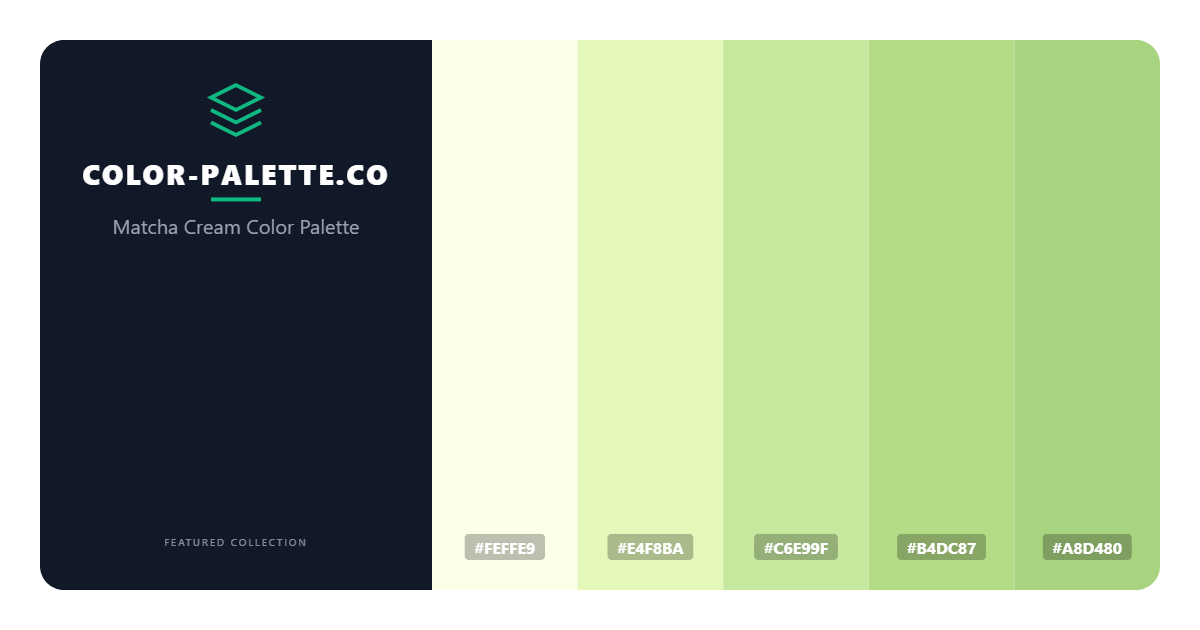 Matcha Cream Color Palette