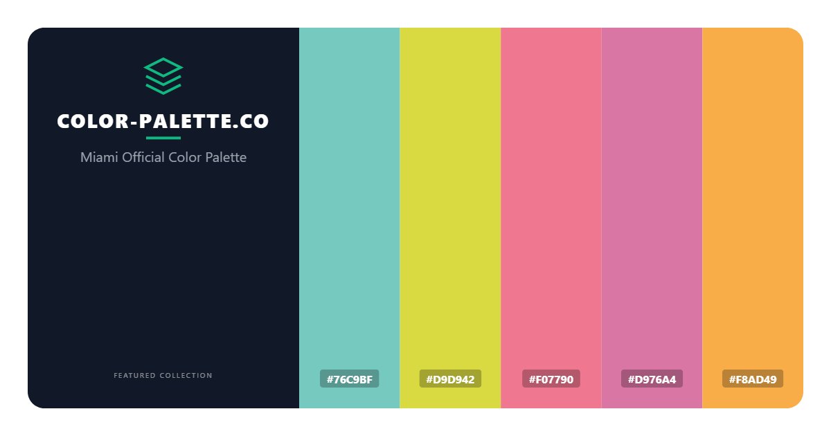 Miami Official Color Palette