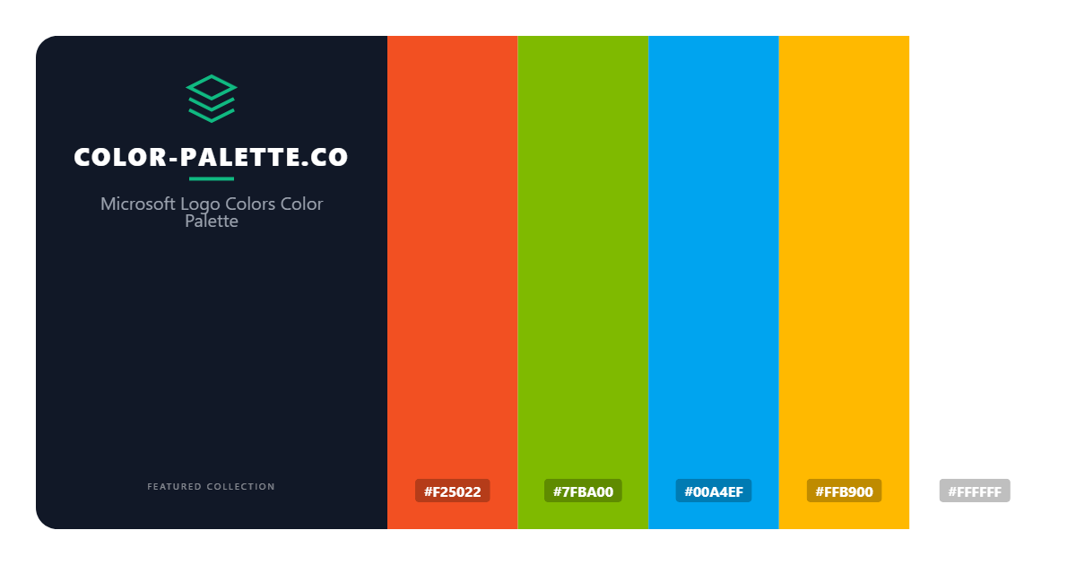 Microsoft Logo Colors Color Palette