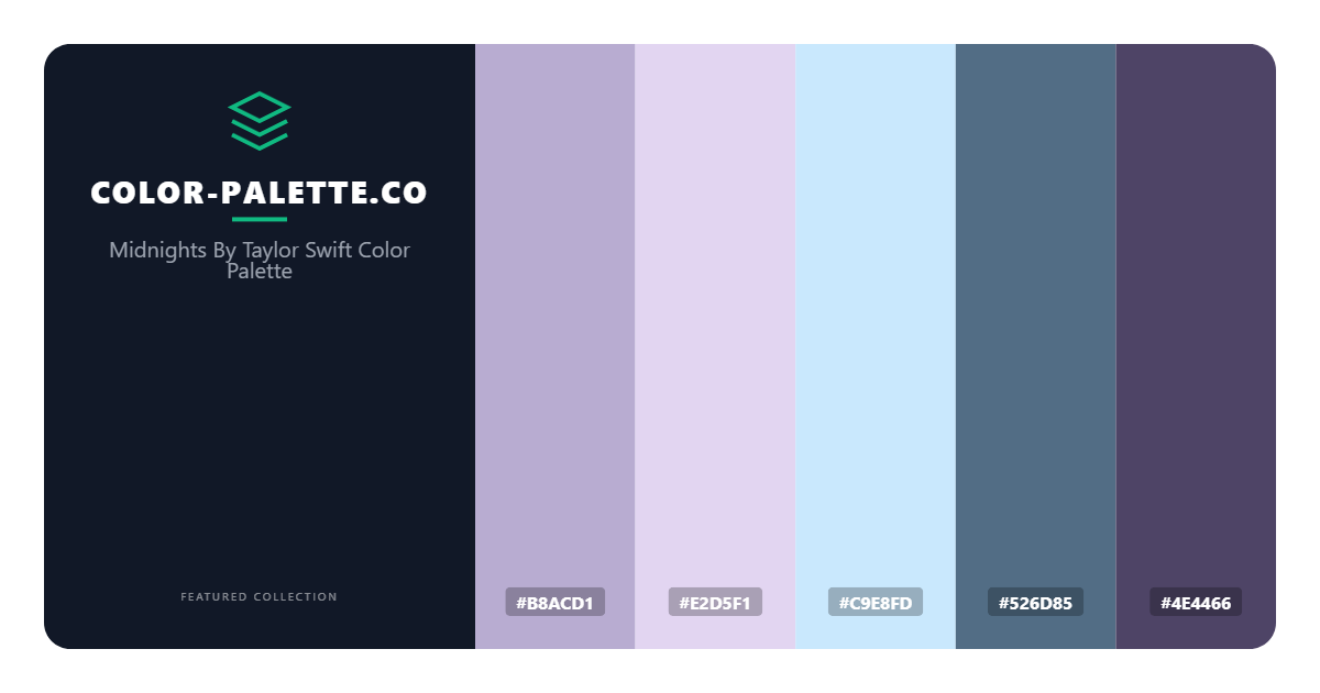 Midnights By Taylor Swift Color Palette