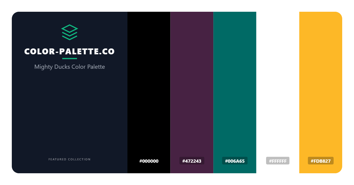 Mighty Ducks Color Palette