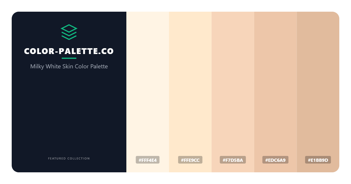 Milky White Skin Color Palette