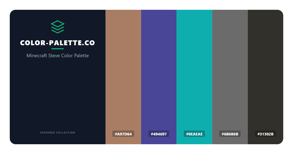 Minecraft Steve Color Palette