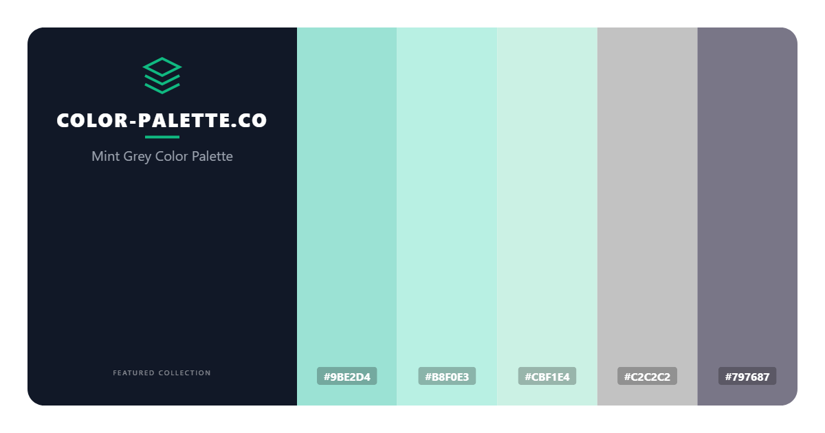 Mint Grey Color Palette