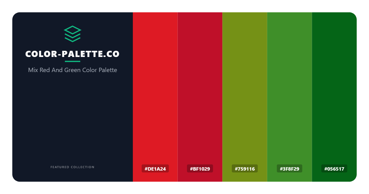 Mix Red And Green Color Palette