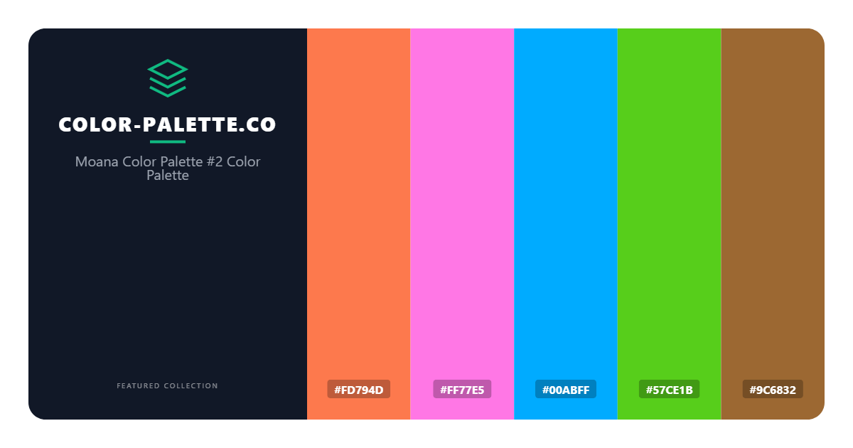 Moana Color Palette #2 Color Palette