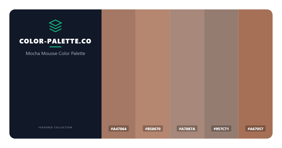 Mocha Mousse Color Palette