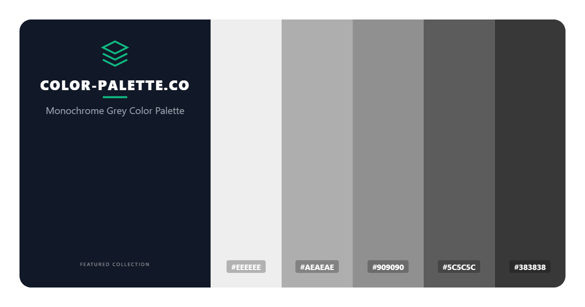 Monochrome Grey Color Palette