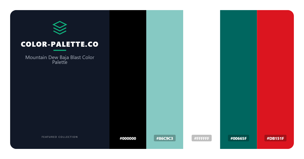 Mountain Dew Baja Blast Color Palette