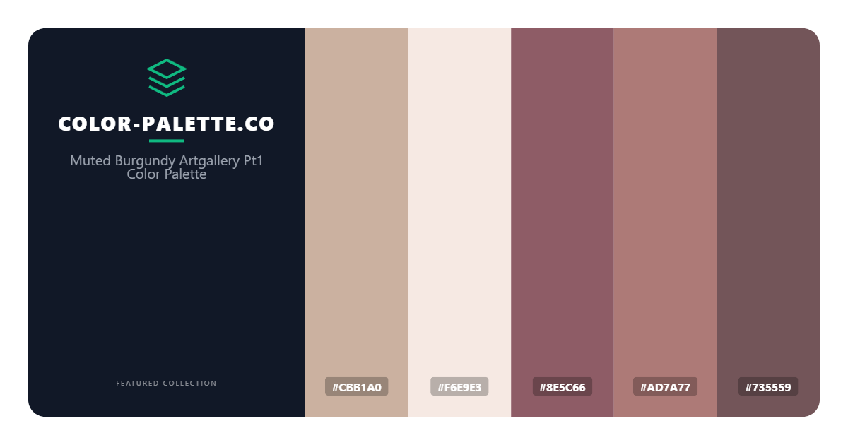 Muted Burgundy Artgallery Pt1 Color Palette