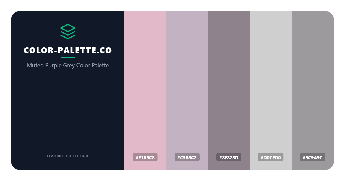 Muted Purple Grey Color Palette