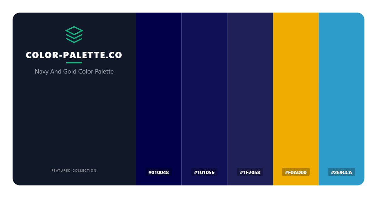 Navy And Gold Color Palette