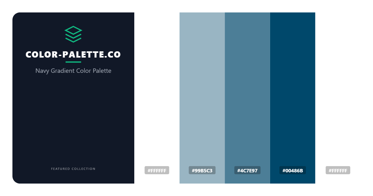 Navy Gradient Color Palette