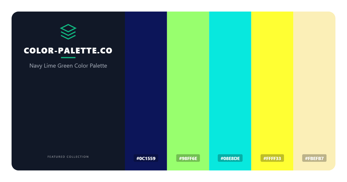 Navy Lime Green Color Palette
