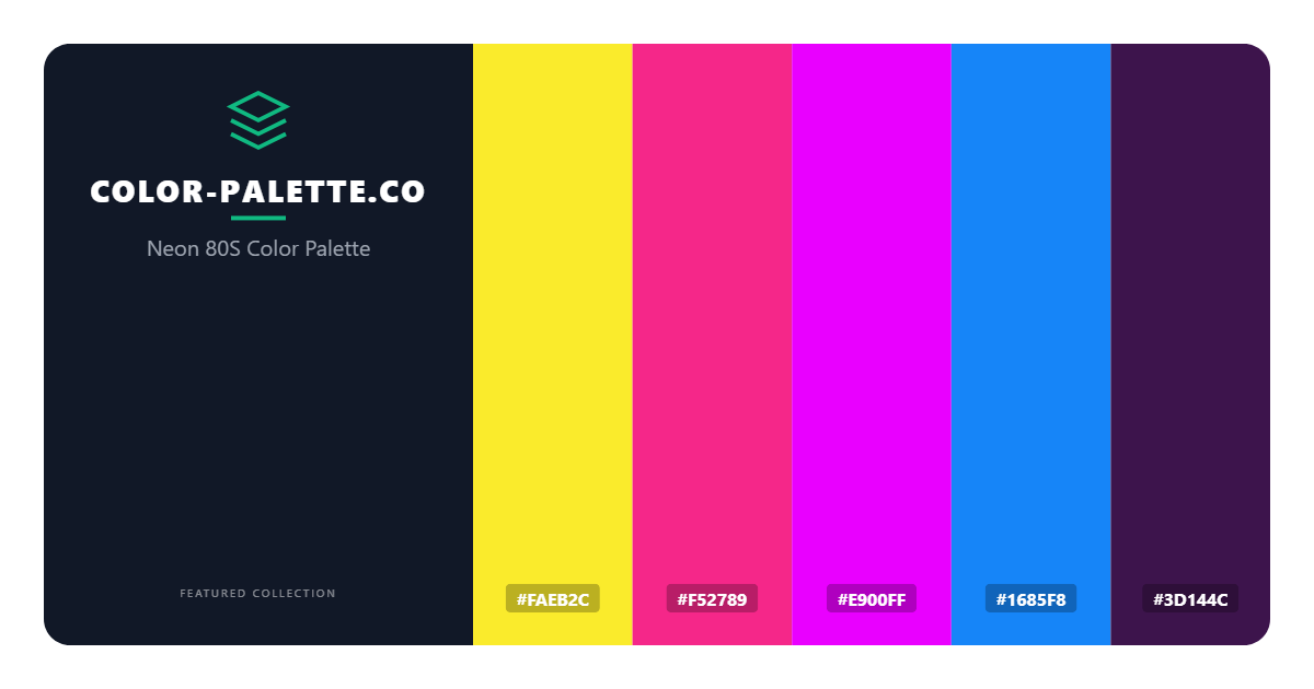 Neon 80S Color Palette