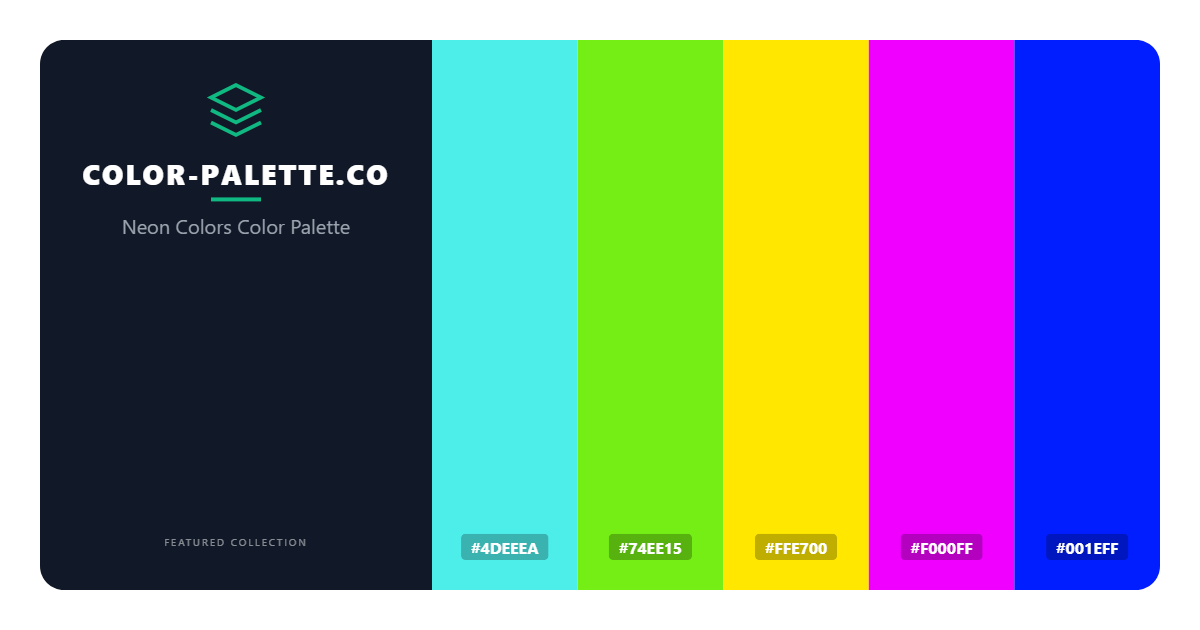 Neon Colors Color Palette