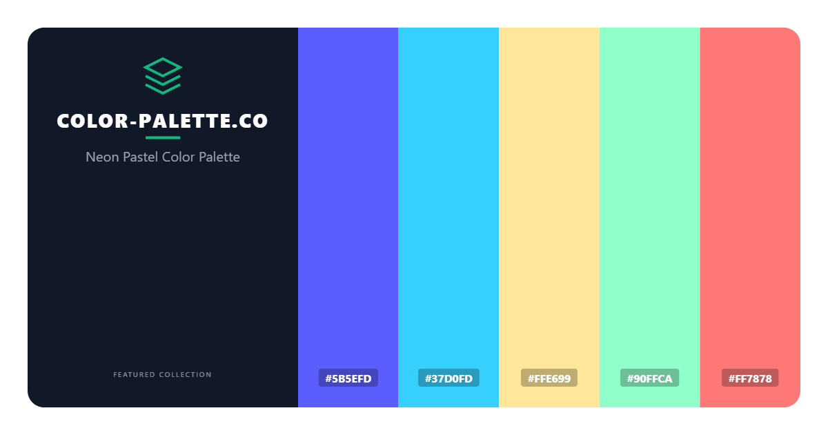 Neon Pastel Color Palette