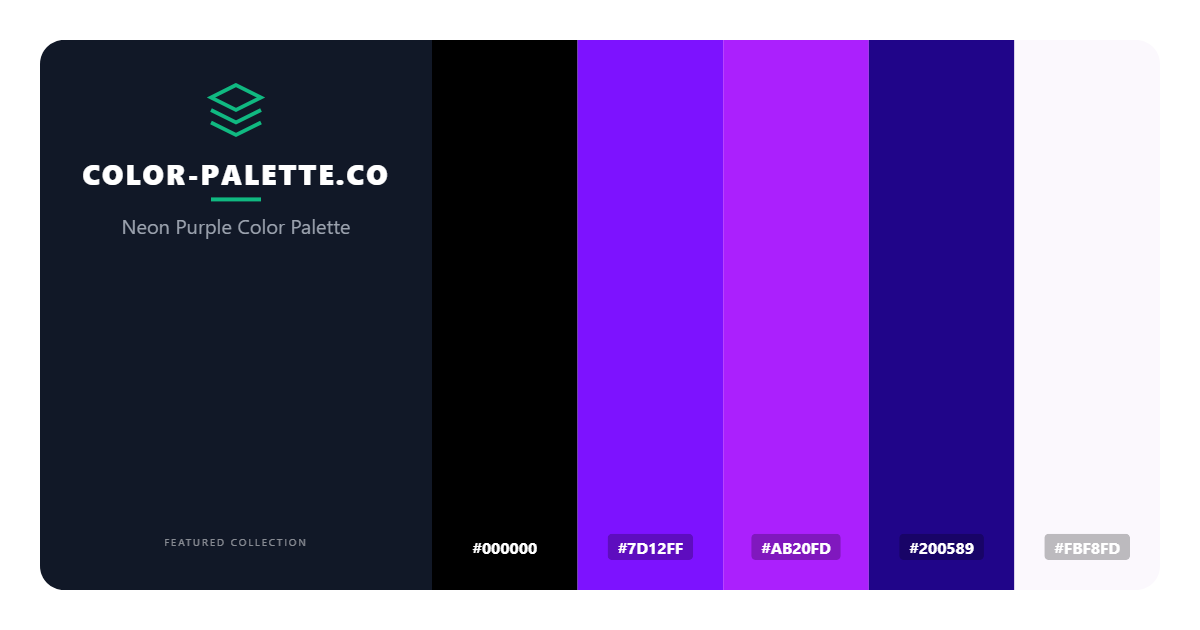 Neon Purple Color Palette
