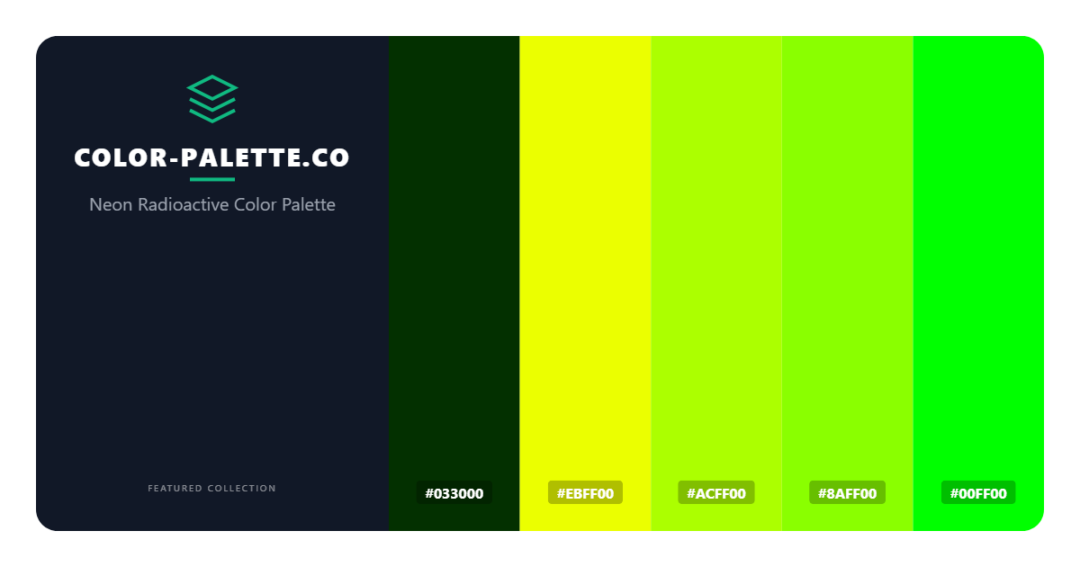 Neon Radioactive Color Palette