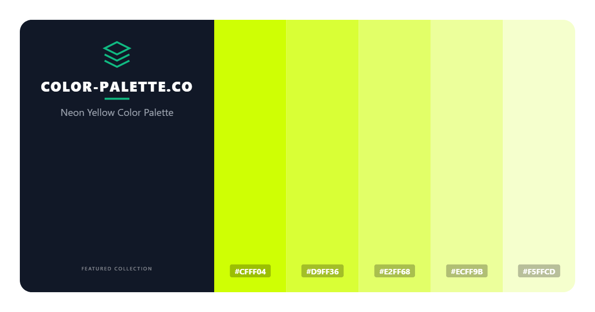 Neon Yellow Color Palette