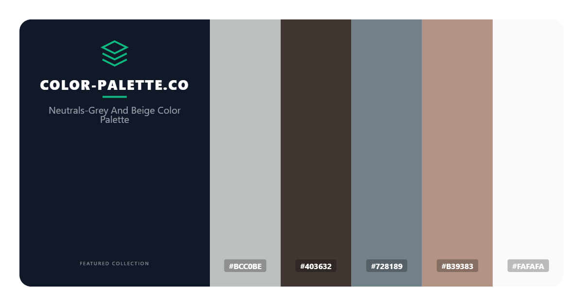 Neutrals-Grey And Beige Color Palette