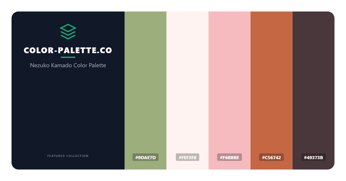 Nezuko Kamado Color Palette