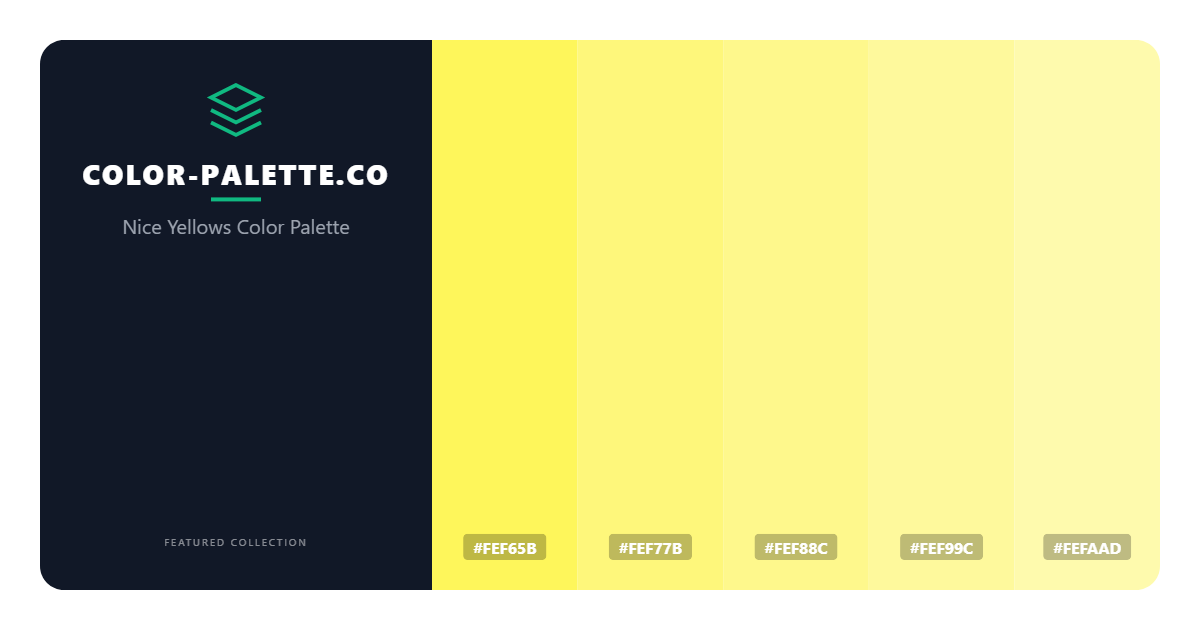 Nice Yellows Color Palette