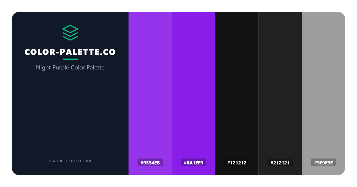 Night Purple Color Palette