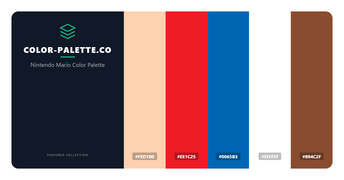 Nintendo Mario Color Palette