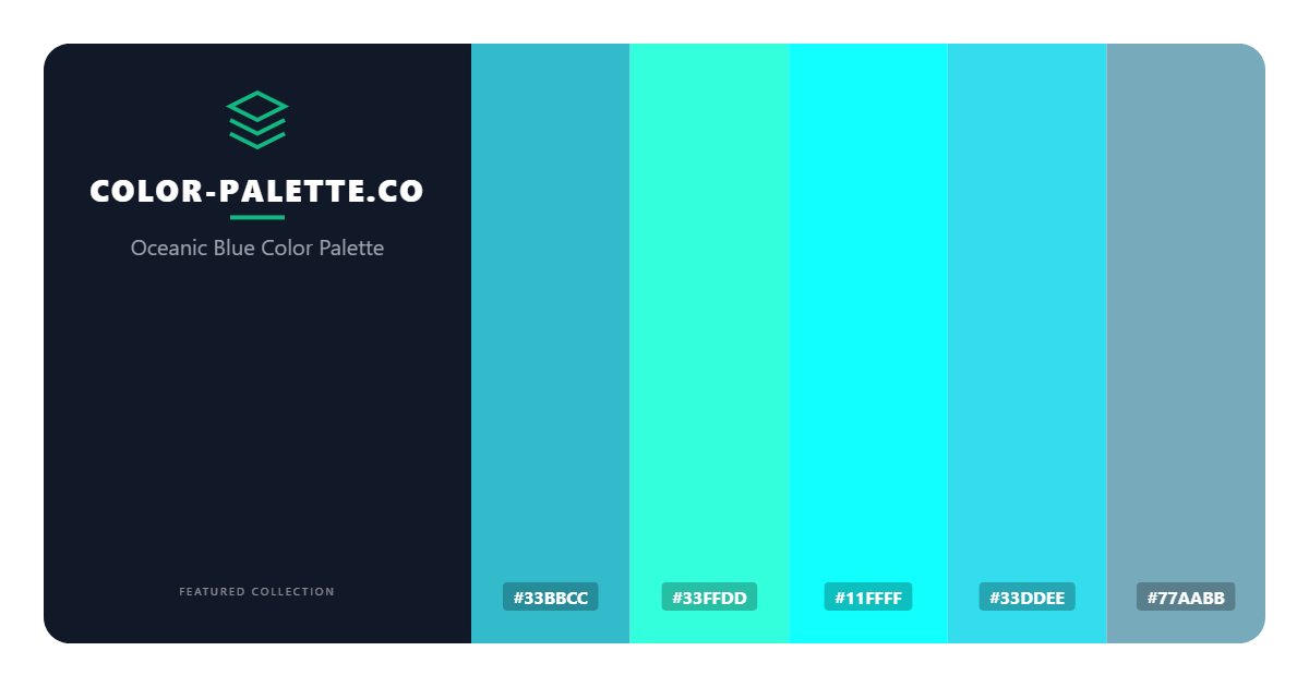 Oceanic Blue Color Palette