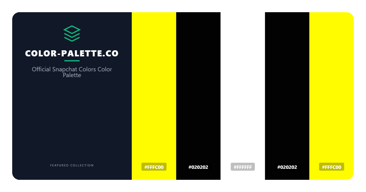 Official Snapchat Colors Color Palette