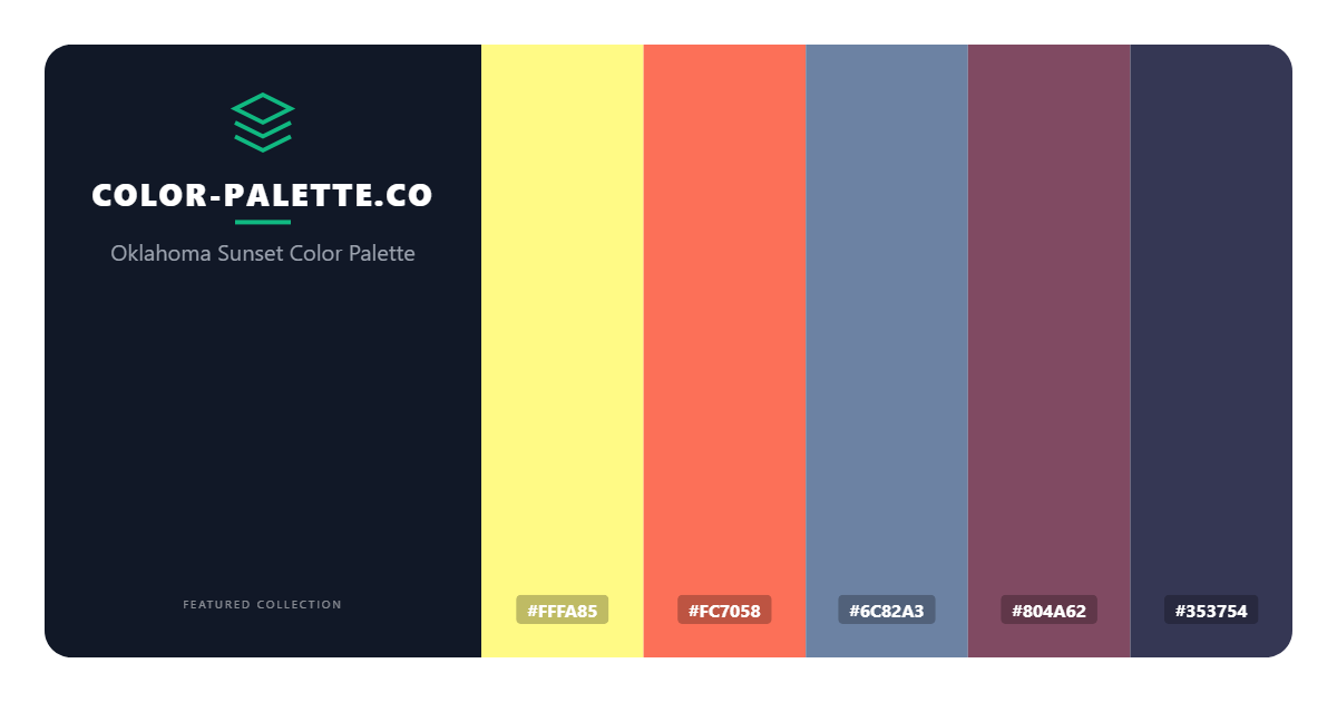 Oklahoma Sunset Color Palette