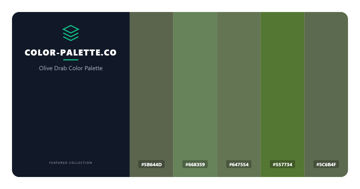 Olive Drab Color Palette