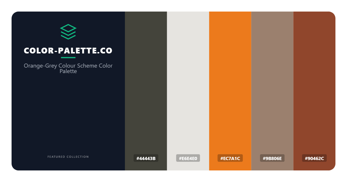Orange-Grey Colour Scheme Color Palette